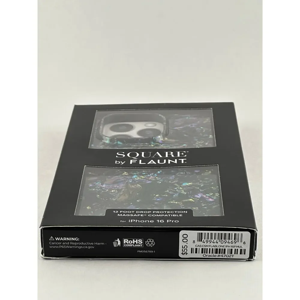 Square by Flaunt iPhone 16 Pro Multicolor Abalone Shell Case NWT MSRP: $55.00